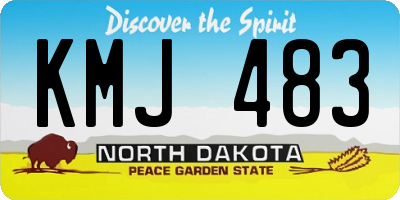 ND license plate KMJ483