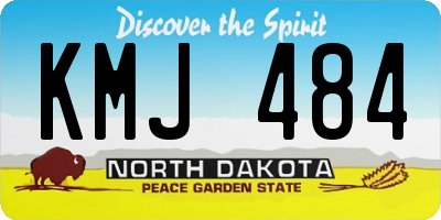 ND license plate KMJ484