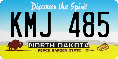 ND license plate KMJ485