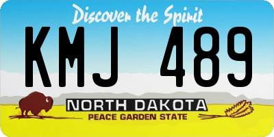 ND license plate KMJ489