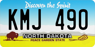 ND license plate KMJ490