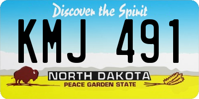 ND license plate KMJ491