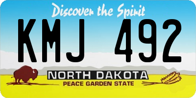 ND license plate KMJ492