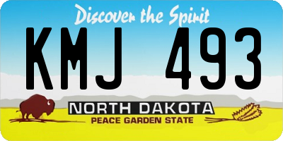 ND license plate KMJ493