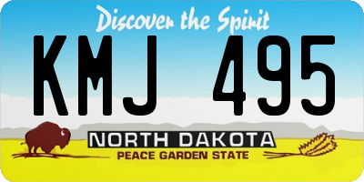 ND license plate KMJ495