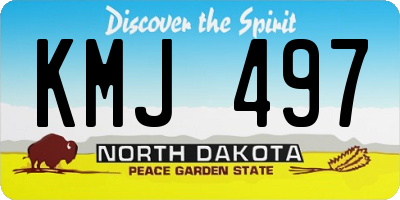 ND license plate KMJ497