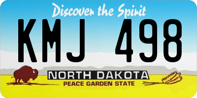 ND license plate KMJ498