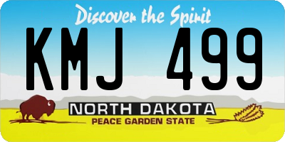 ND license plate KMJ499