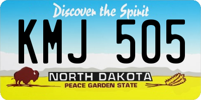 ND license plate KMJ505