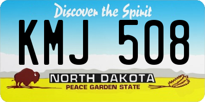 ND license plate KMJ508