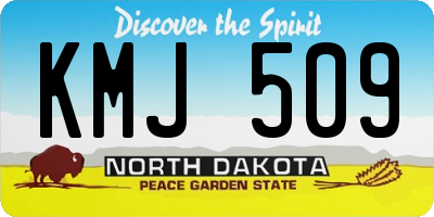 ND license plate KMJ509