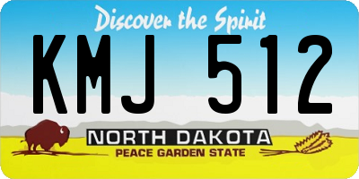 ND license plate KMJ512