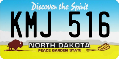 ND license plate KMJ516