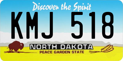 ND license plate KMJ518