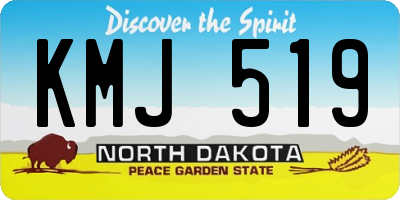 ND license plate KMJ519