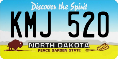 ND license plate KMJ520