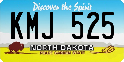 ND license plate KMJ525