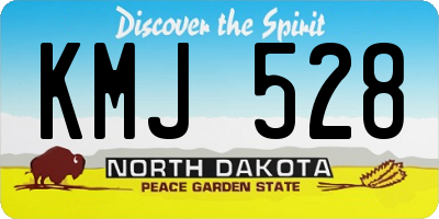 ND license plate KMJ528