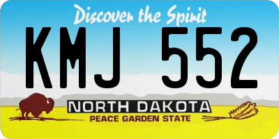 ND license plate KMJ552