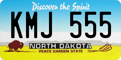 ND license plate KMJ555