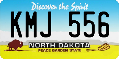 ND license plate KMJ556
