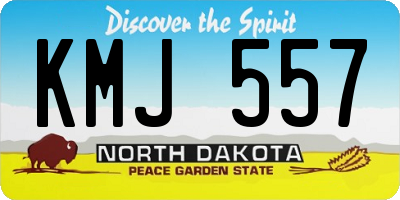 ND license plate KMJ557
