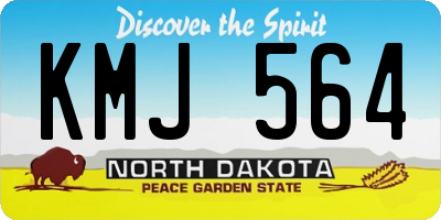 ND license plate KMJ564