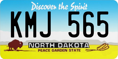 ND license plate KMJ565