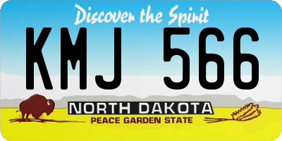 ND license plate KMJ566