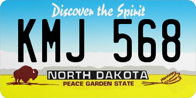 ND license plate KMJ568
