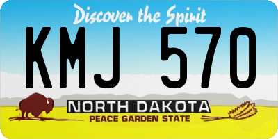 ND license plate KMJ570
