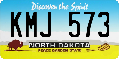 ND license plate KMJ573