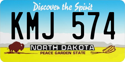 ND license plate KMJ574