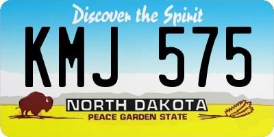 ND license plate KMJ575