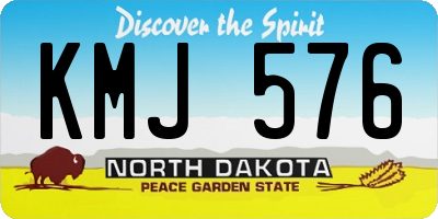 ND license plate KMJ576
