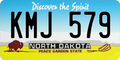 ND license plate KMJ579