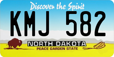 ND license plate KMJ582