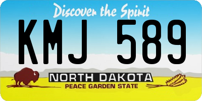 ND license plate KMJ589