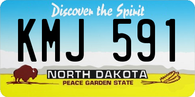 ND license plate KMJ591