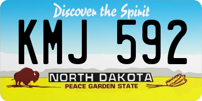 ND license plate KMJ592