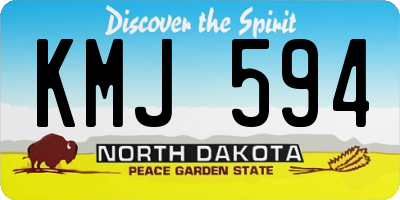 ND license plate KMJ594