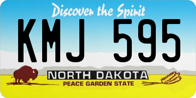ND license plate KMJ595