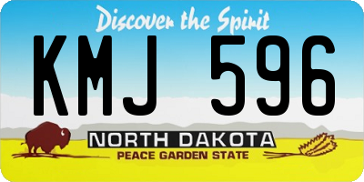 ND license plate KMJ596