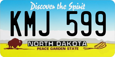 ND license plate KMJ599