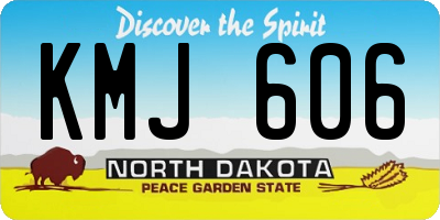 ND license plate KMJ606