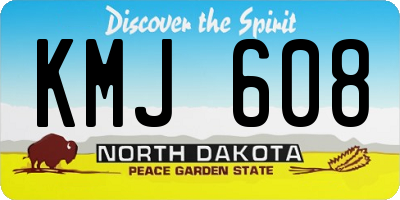 ND license plate KMJ608
