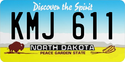 ND license plate KMJ611