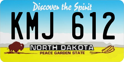 ND license plate KMJ612