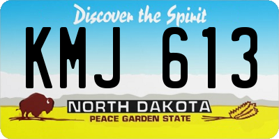 ND license plate KMJ613