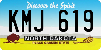 ND license plate KMJ619
